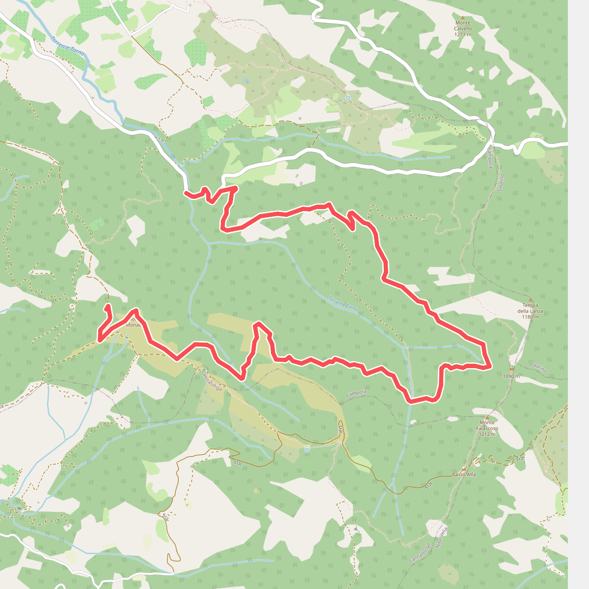 Sentiero Monte Monaco - Torrente Torno