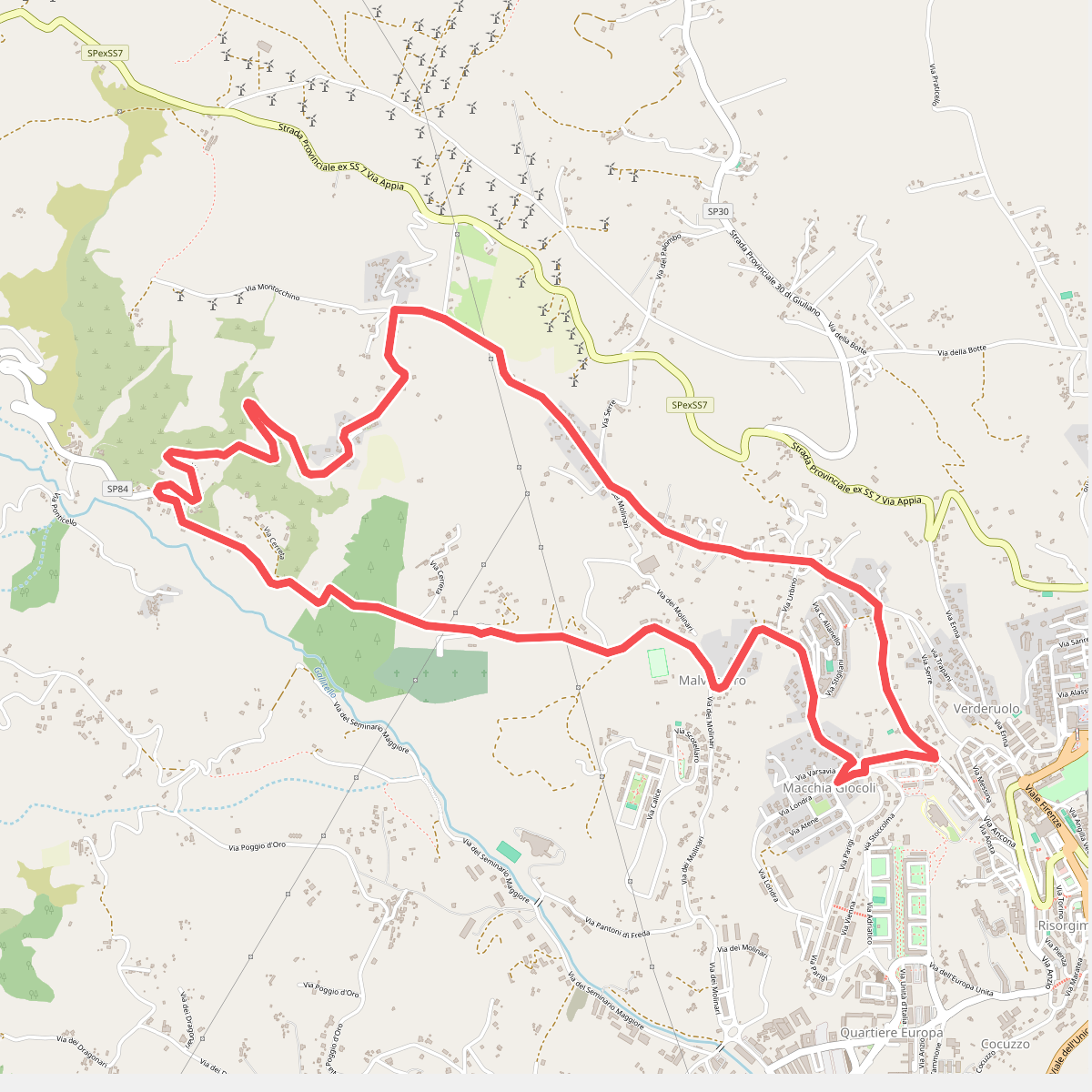 Trekking Urbano Montocchino Cerreta