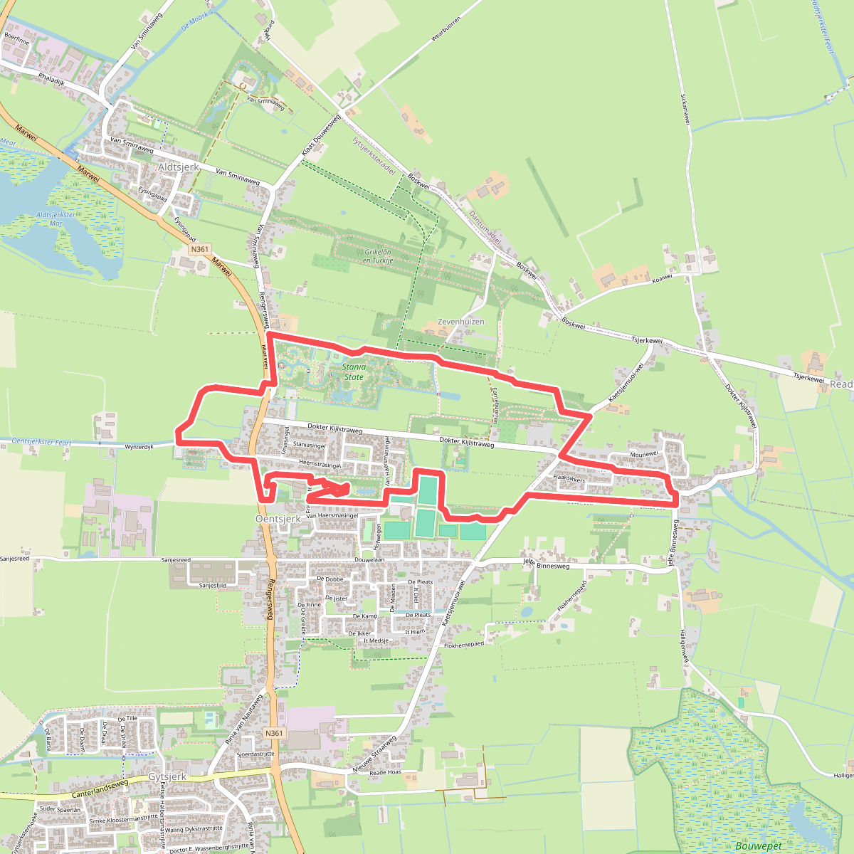 Kuiertocht Oentsjerk - Mûnein