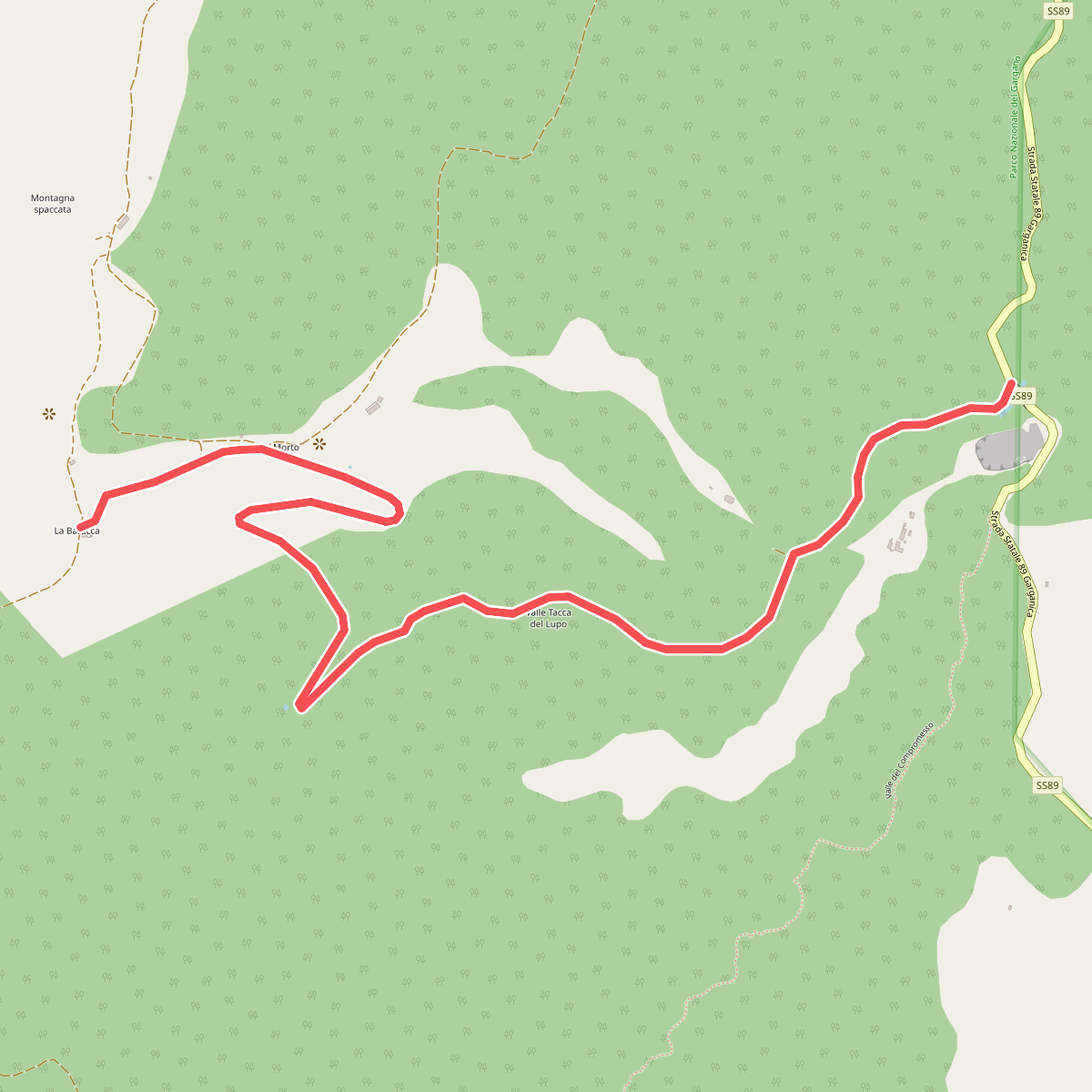 Valle Tacca del Lupo - La Baracca