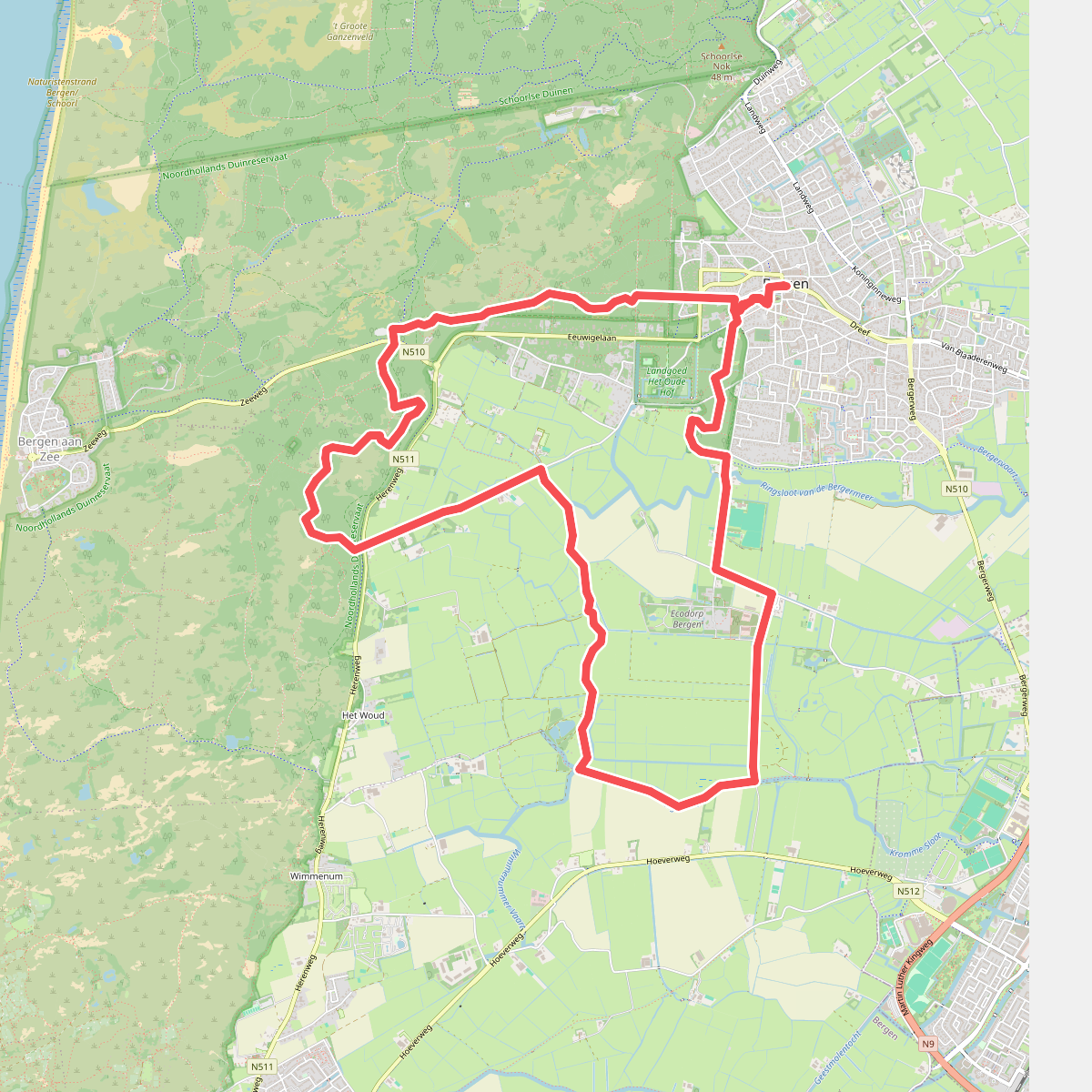Rondwandeling Bergen, Berger Bos en Philisteinse Polder