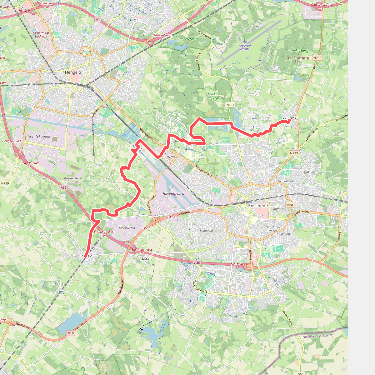 Lonneker - Boekelo · Overijssels Havezatenpad etappe 2