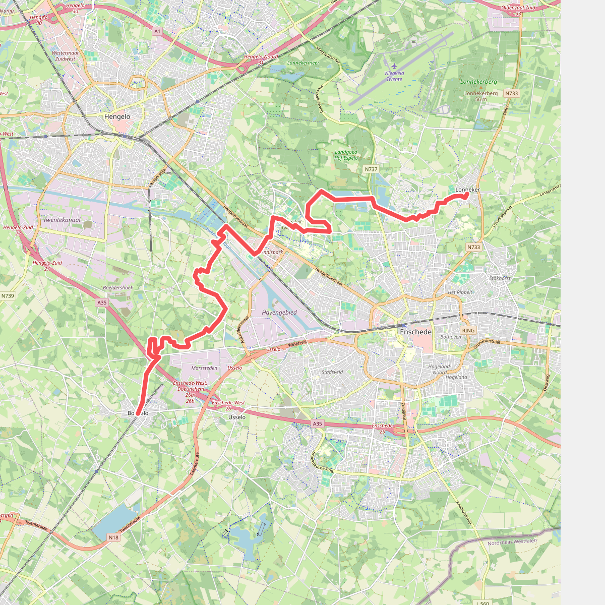 Lonneker - Boekelo · Overijssels Havezatenpad etappe 2