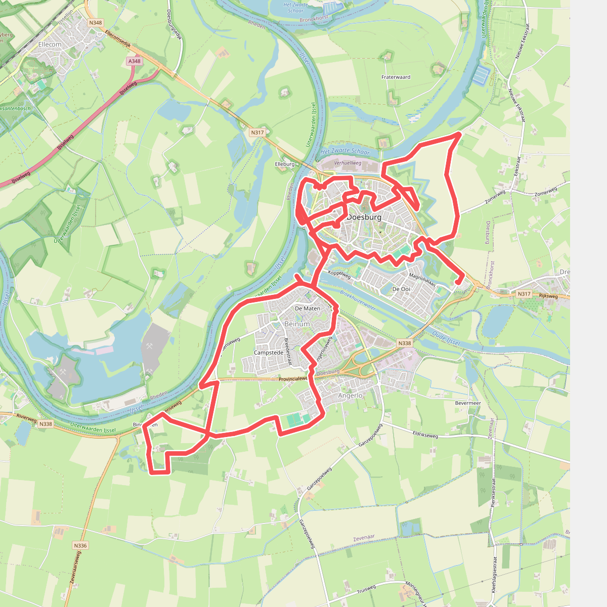 Rondwandeling Doesburg en Bingerden