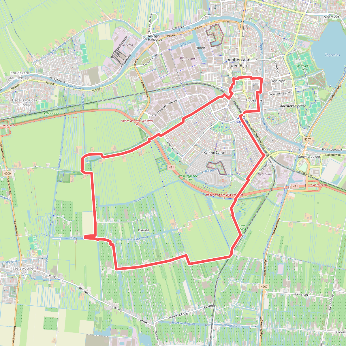 Rondwandeling Alphen aan den Rijn en de polders