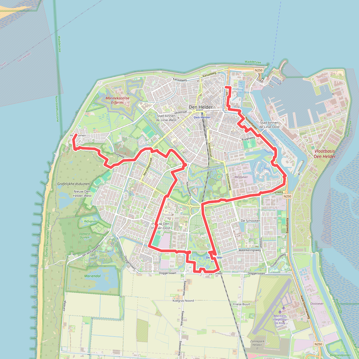 Den Helder - Huisduinen - Ziltepad etappe 1