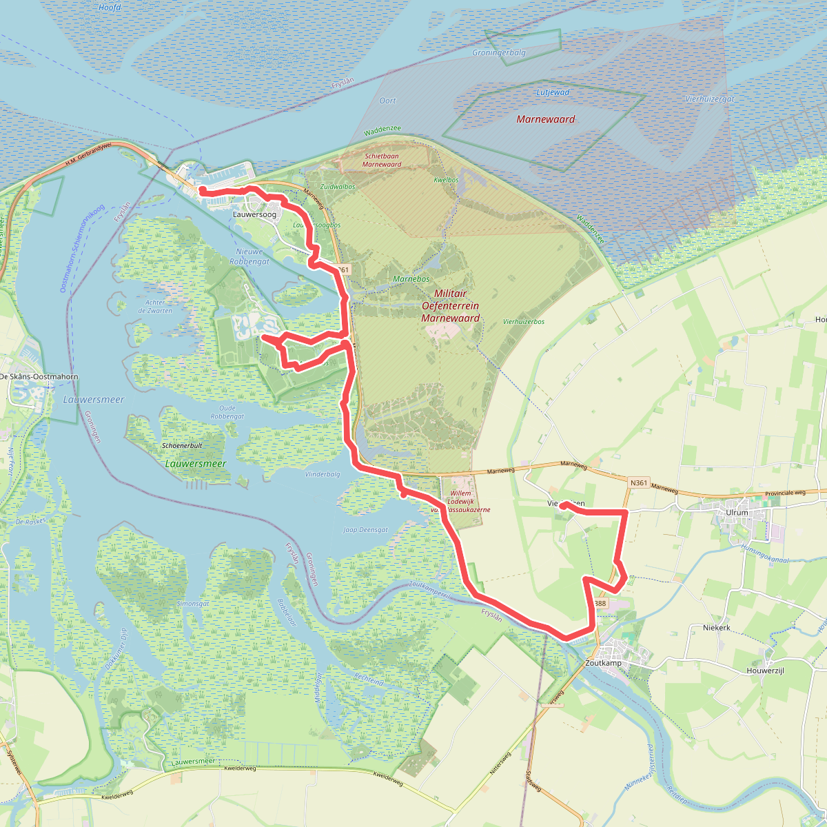 Lauwersoog - Vierhuizen - Ziltepad etappe 14b