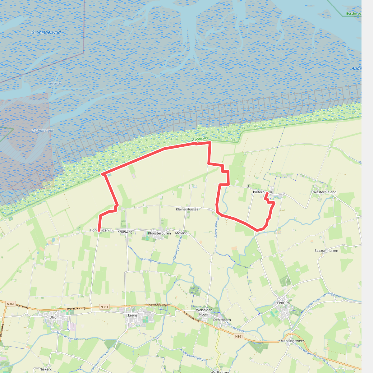 Hornhuizen - Pieterburen - Ziltepad etappe 16
