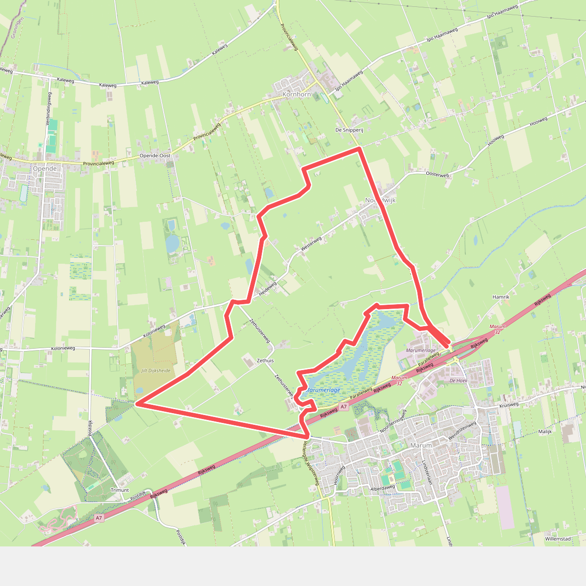 Wandel via hub: Marum, van hei tot moeras en wei