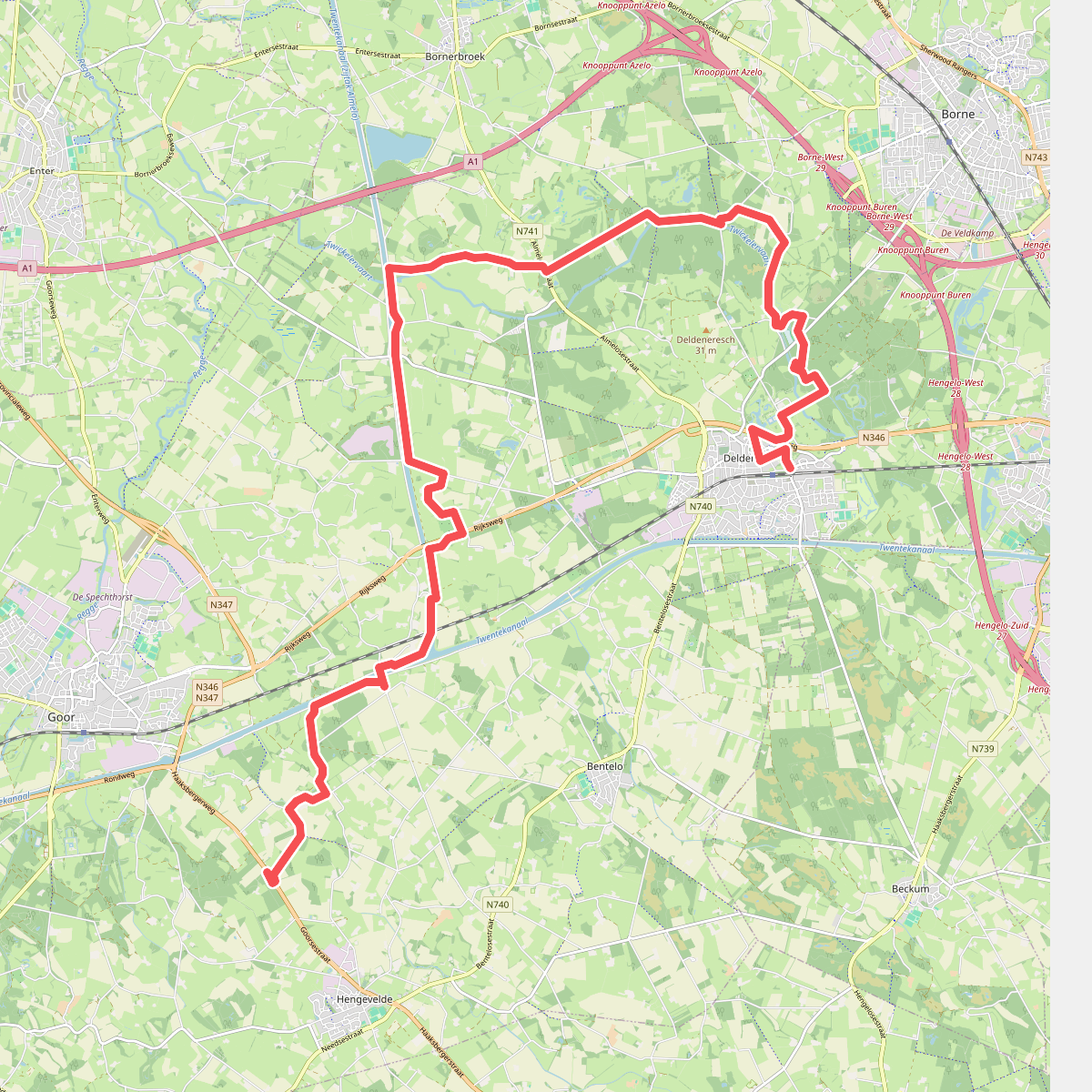 Delden - Weldam · Overijssels Havezatenpad etappe 4