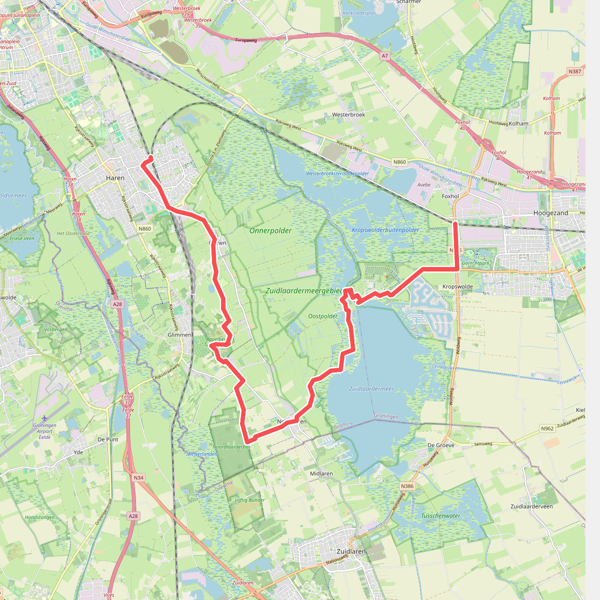 Spoorwandelen: Kropswolde - Haren