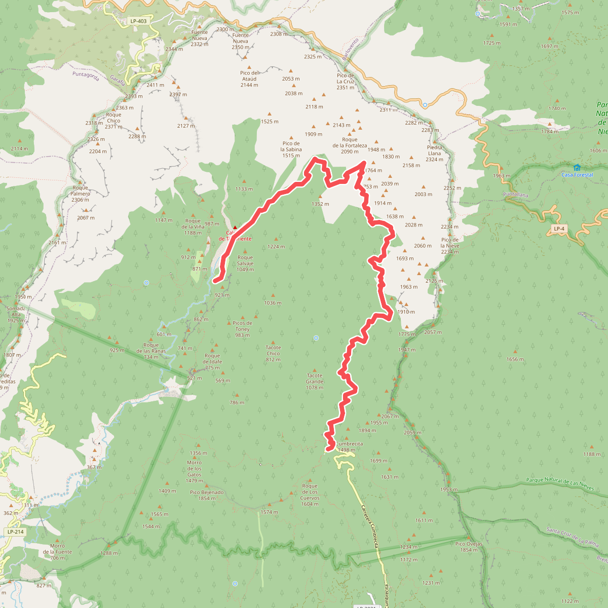 Mirador de la Cumbrecita - Caldera de Taburiente