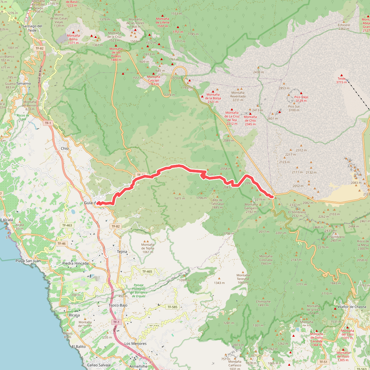 Guía de Isora - Tágara - Boca Tauce