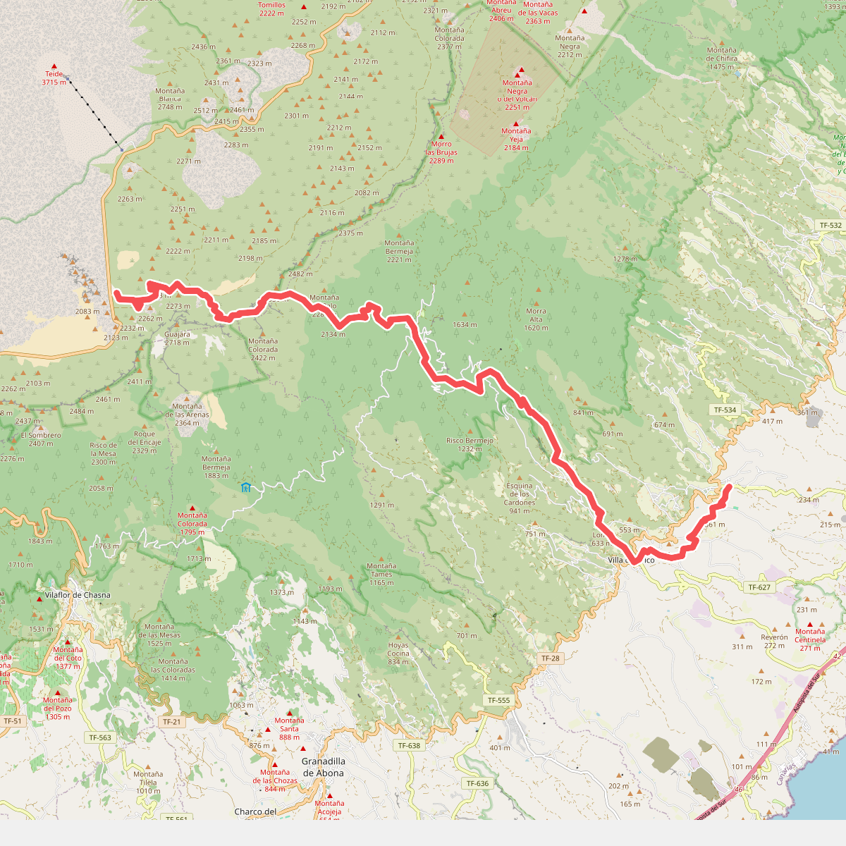 Mar a cumbre de Arico