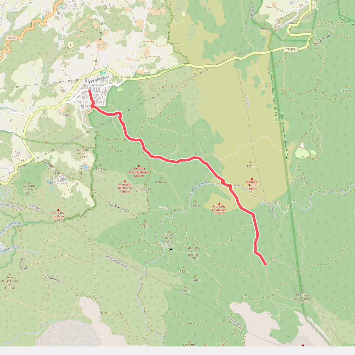 San José de Los Llanos - Montaña Chinyero