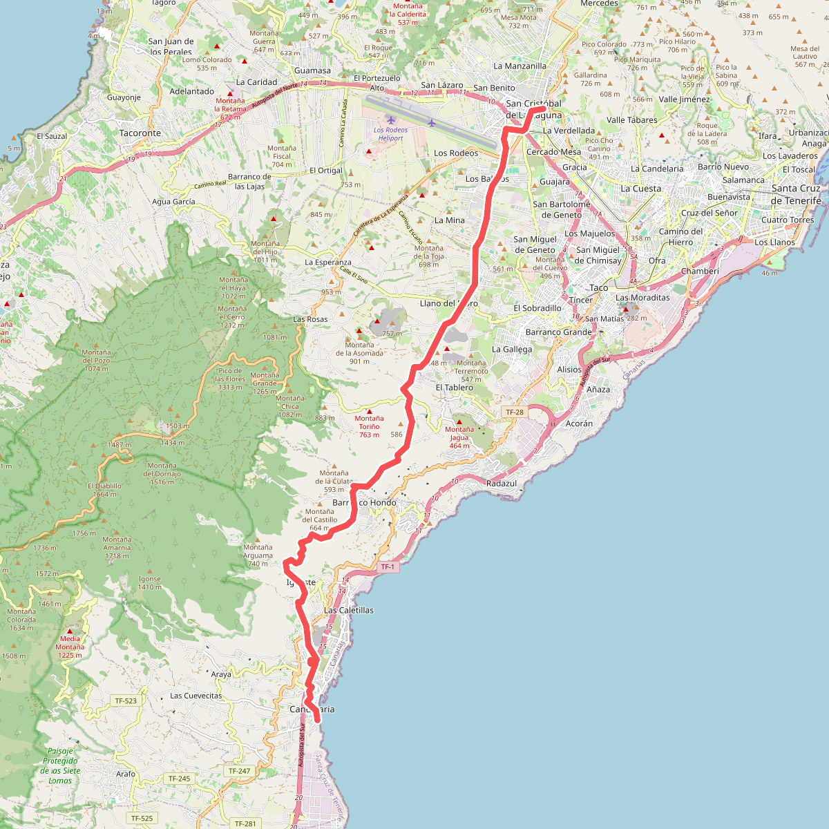 Camino de Candelaria de La Laguna
