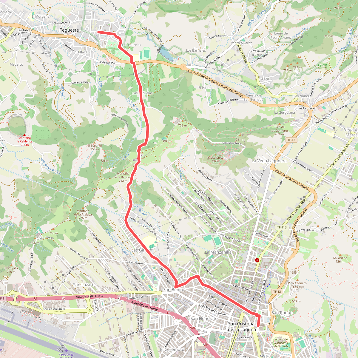 Camino de Candelaria de Tegueste
