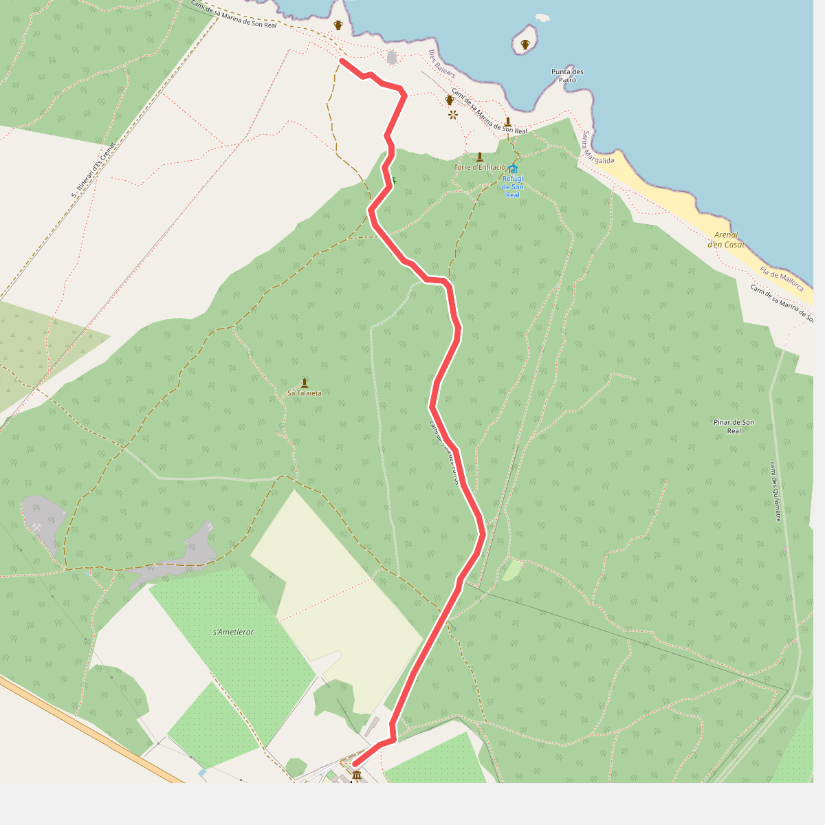 Itinerari de la Necròpoloi de la punta des Fenicis