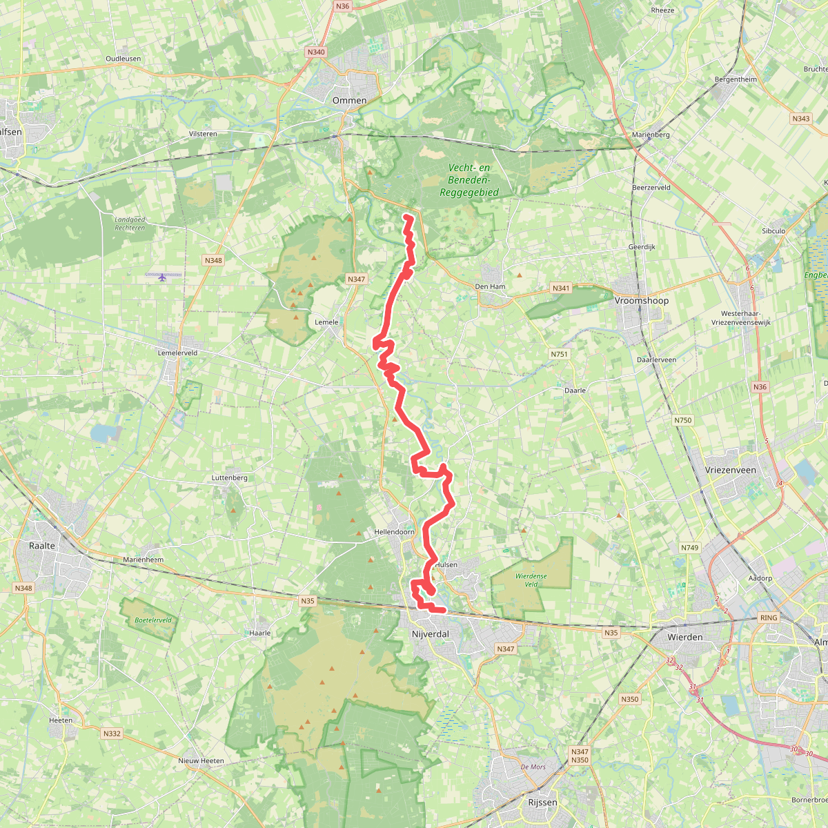 Nijverdal station - Kasteel Eerde · Overijssels Havezatenpad etappe 8
