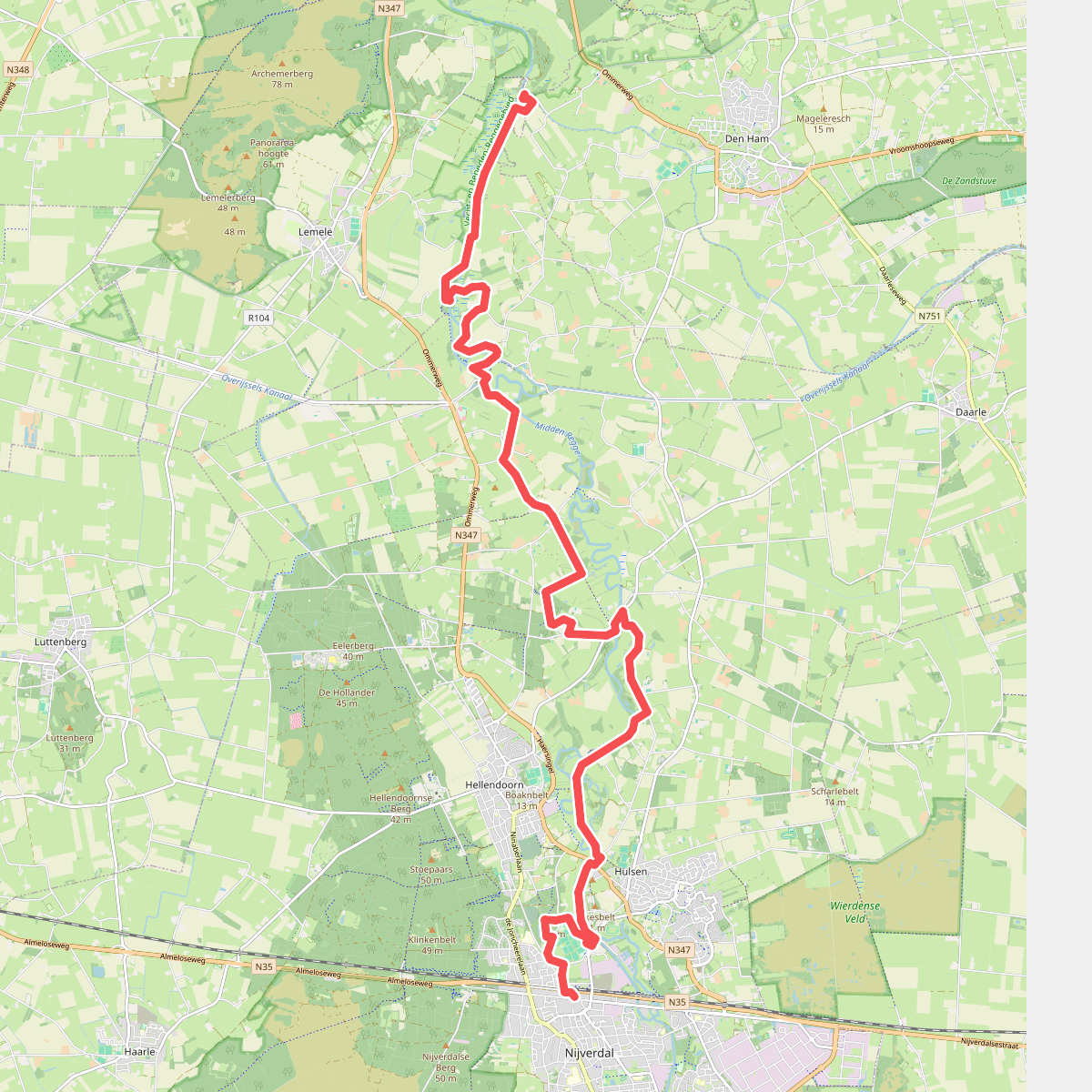 Nijverdal - Den Ham · Overijssels Havezatenpad etappe 8