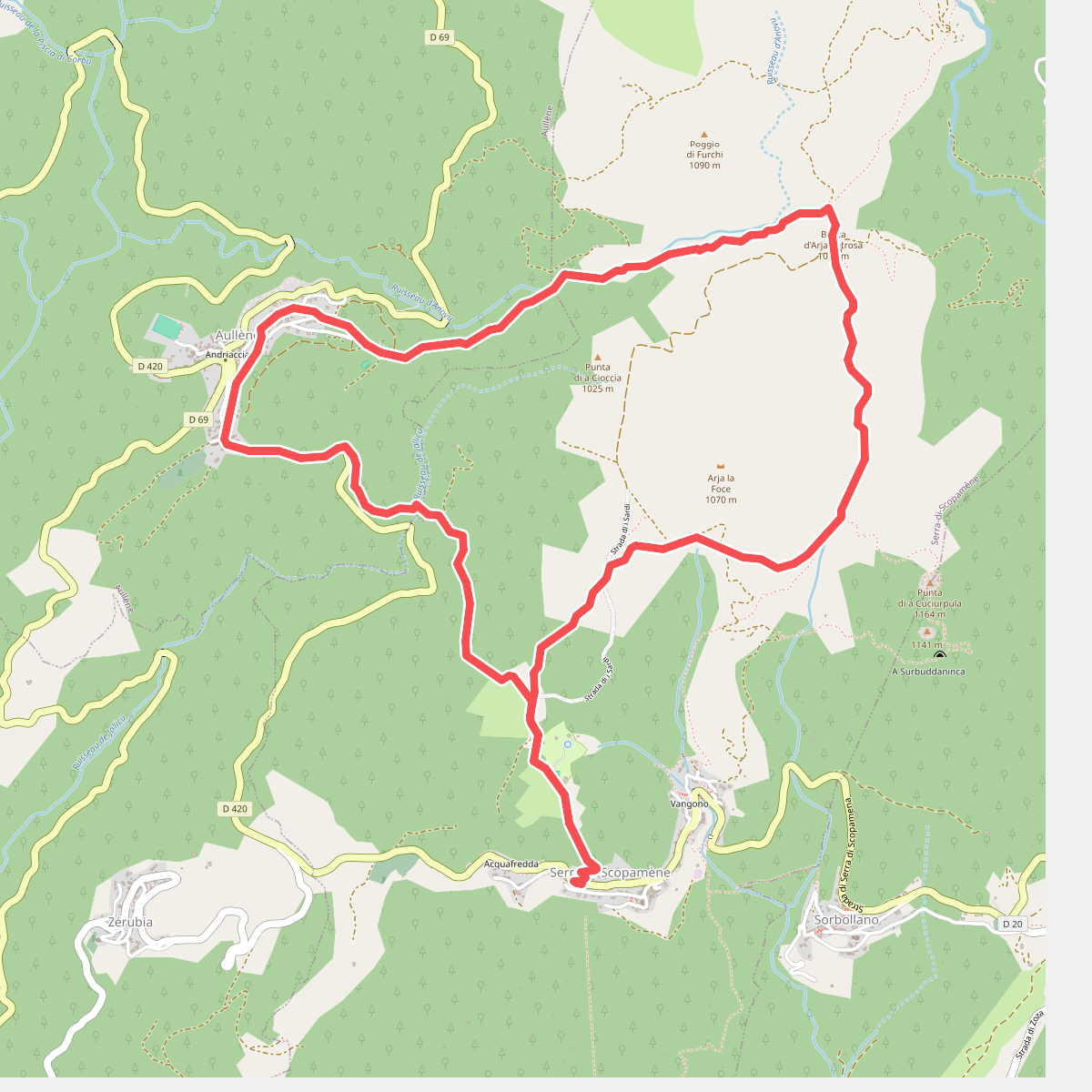 Boucle 1 - Serra-di-Scopamène<->Aullène