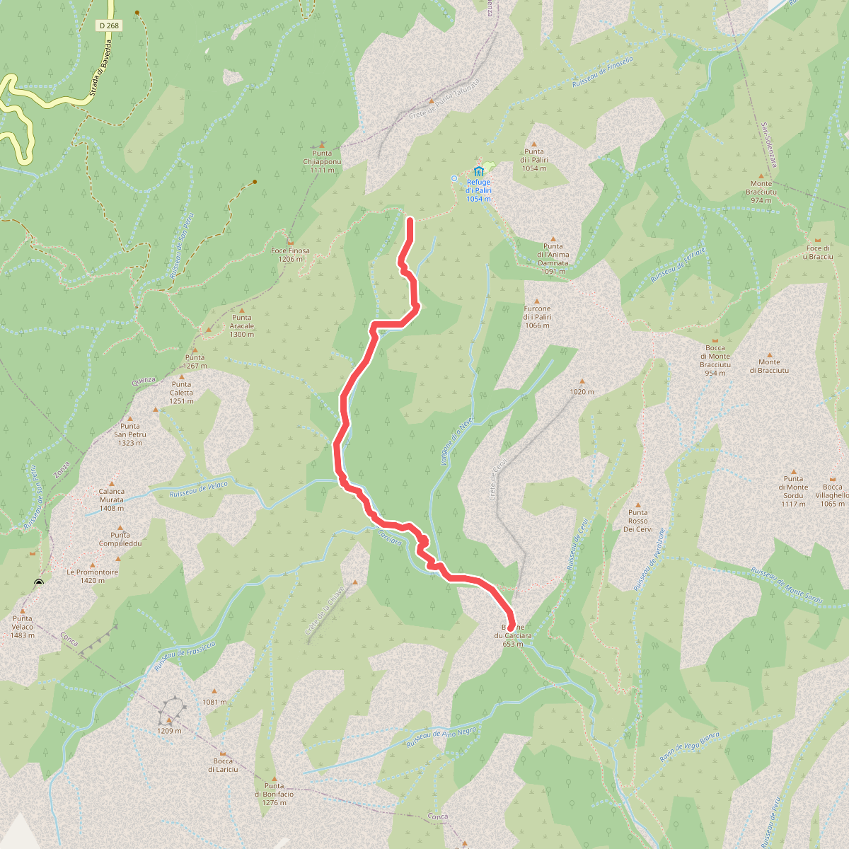 Chemin du Carciara amont