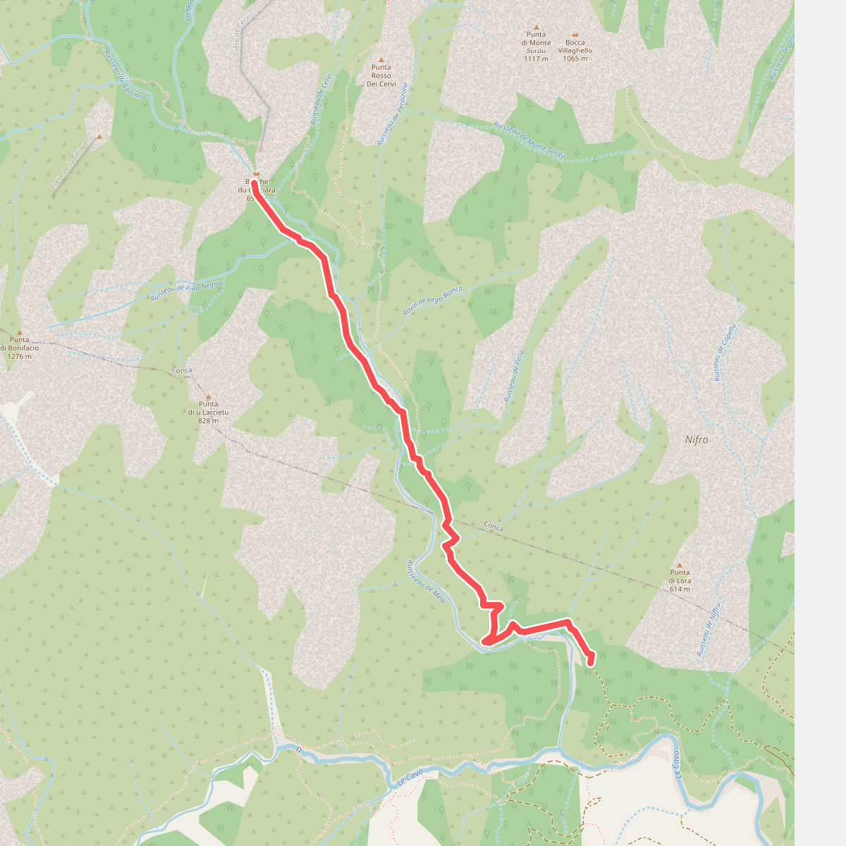 Chemin du Carciara aval