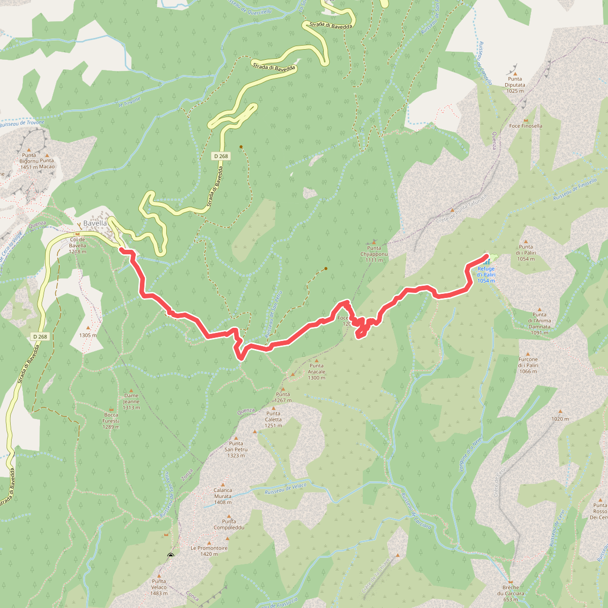 Col de Bavella<->Refuge de Paliri