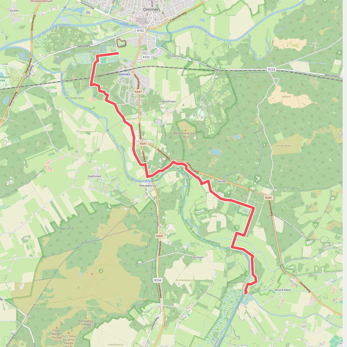 Den Ham - Ommen · Overijssels Havezatenpad etappe 9