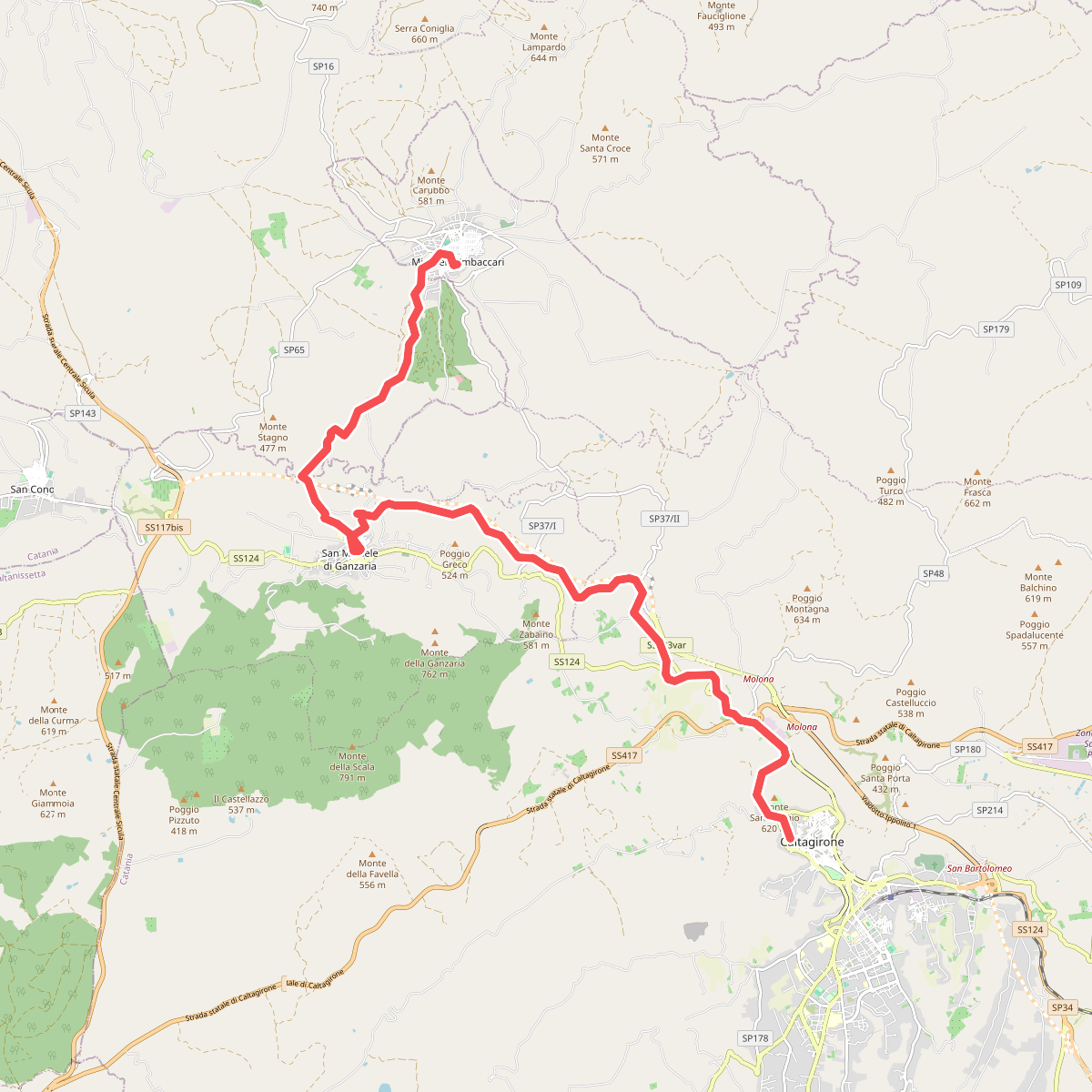 Cammino di San Giacomo - Tappa 1 - Caltagirone - Mirabella Imbaccari