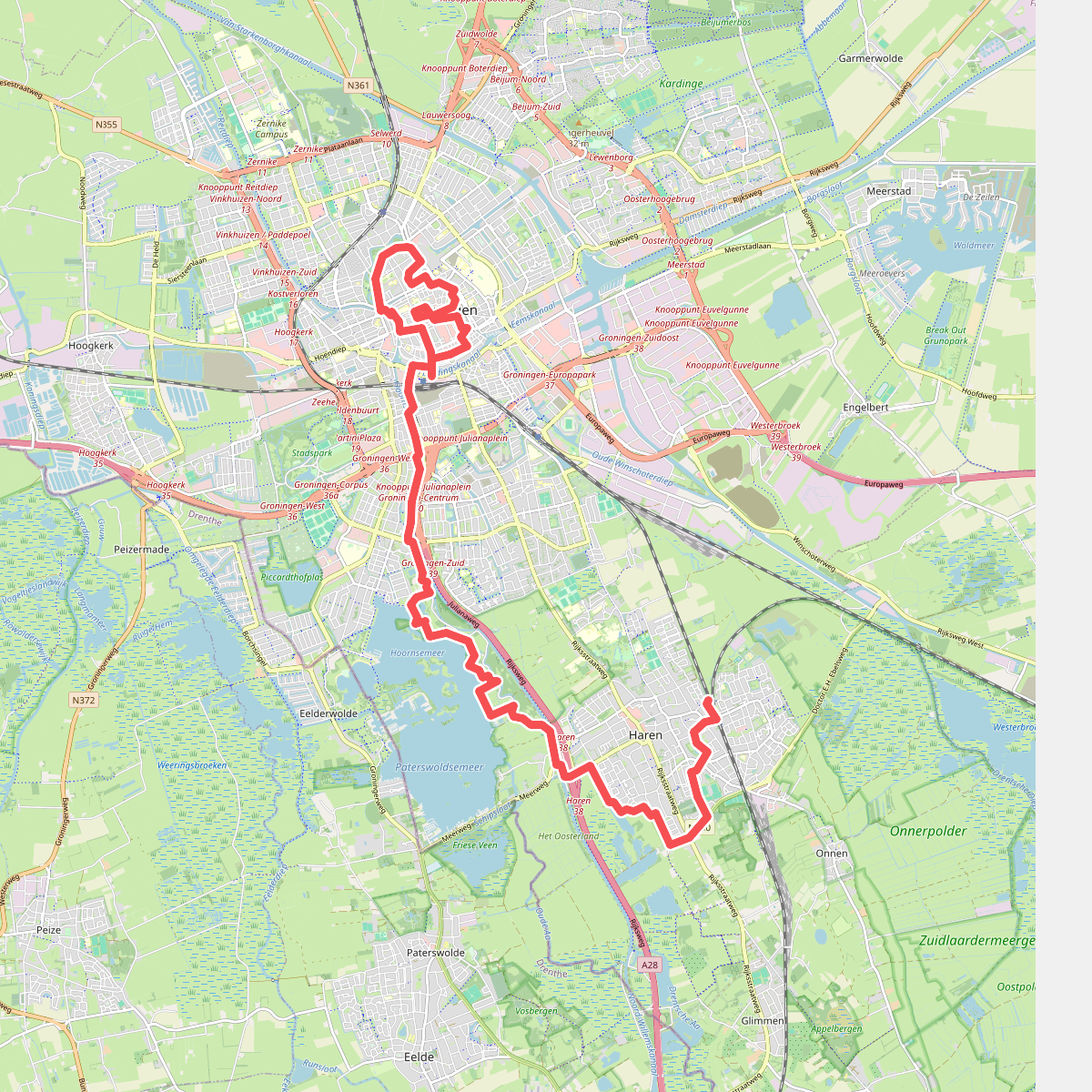 NS wandeling Haren - Groningen