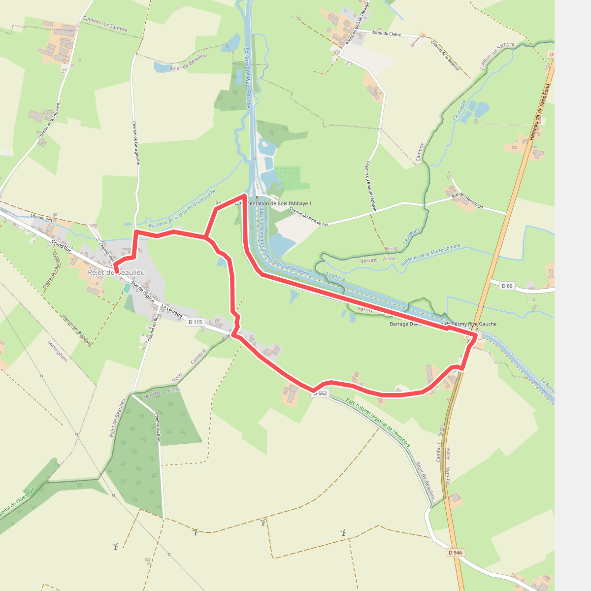 Circuit Canal Sambre à l'Oise