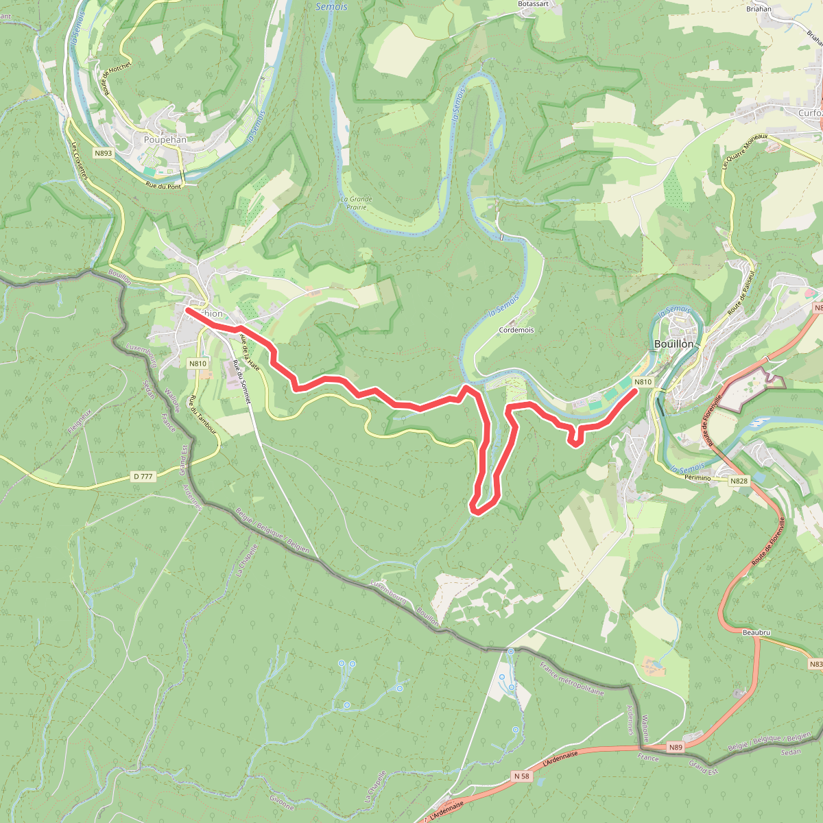 GR 14 Variante crue de la Semois