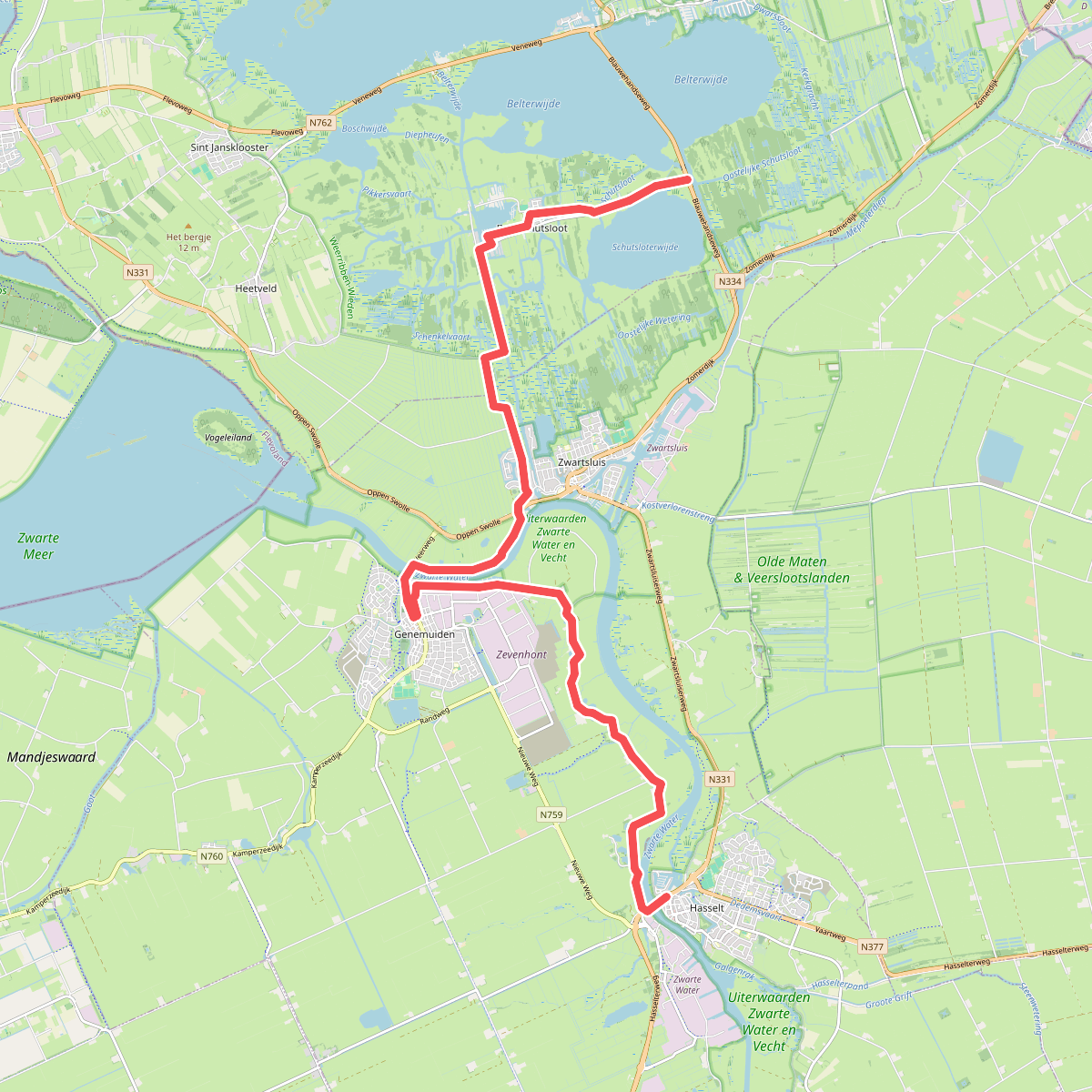 Hasselt - Belt-Schutsloot · Overijssels Havezatenpad etappe 12