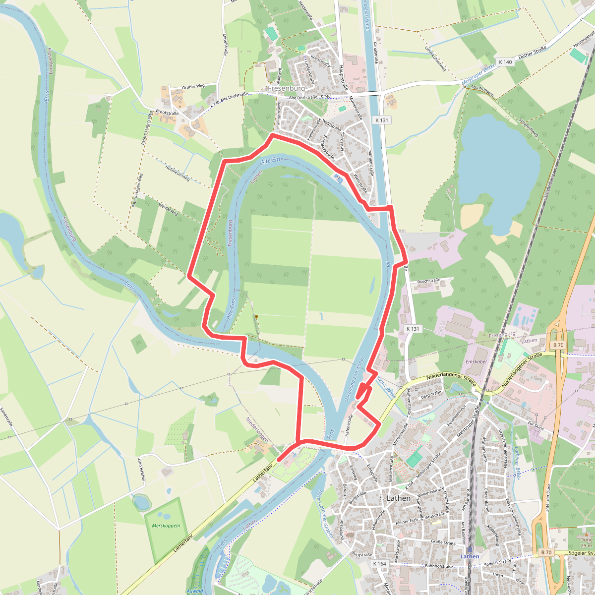 Wanderweg Lathener Wehr - Fresenburg