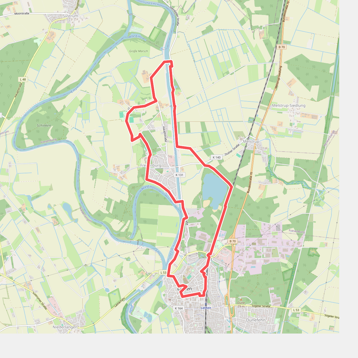 Wanderweg Lathen Fresenburg Düthe