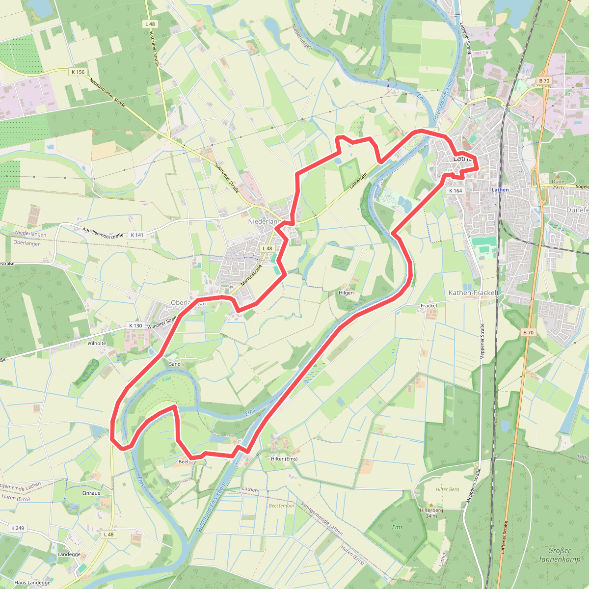 Wanderweg Lathen Oberlangen Niederlangen