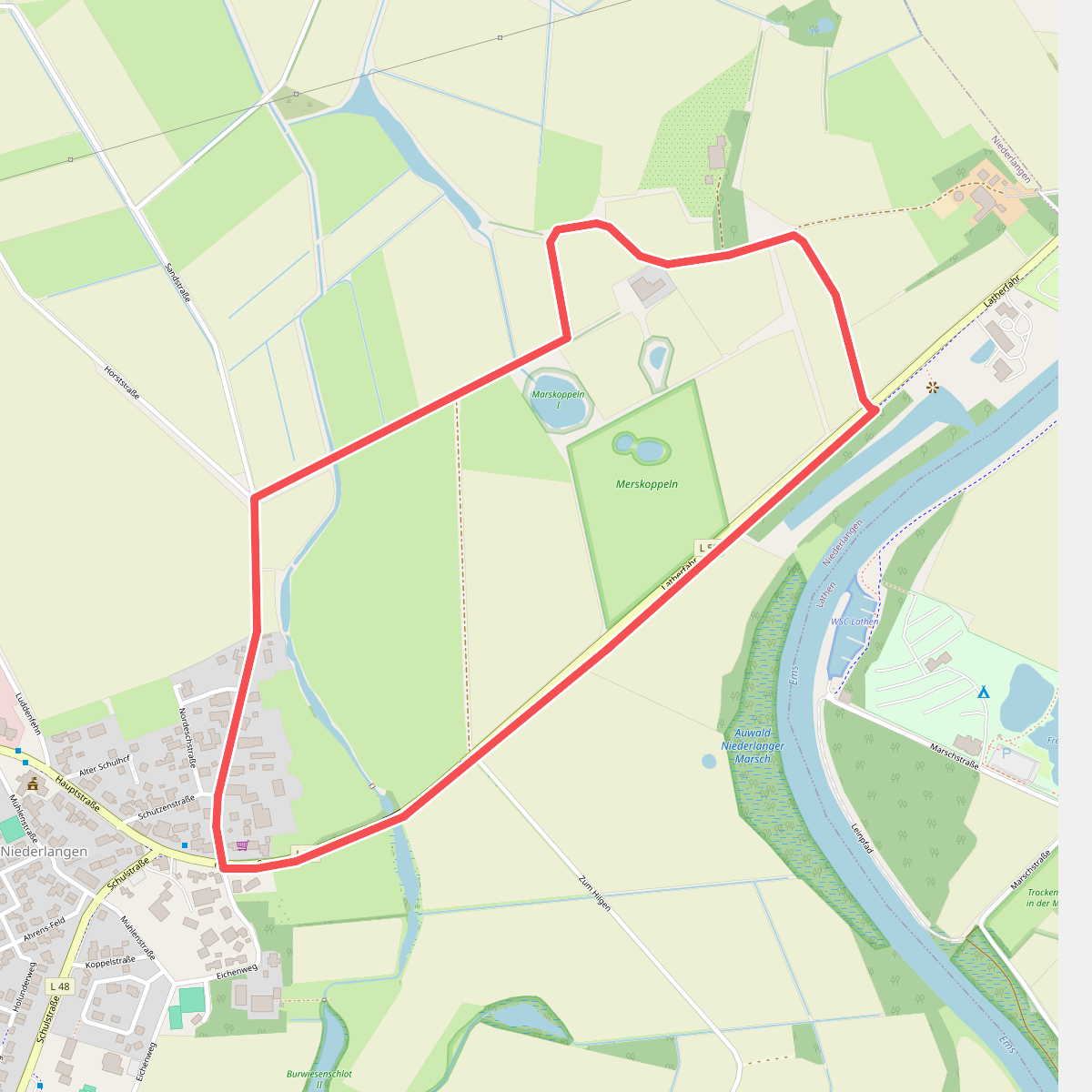 Wanderweg Niederlangen - Zum Hebbel