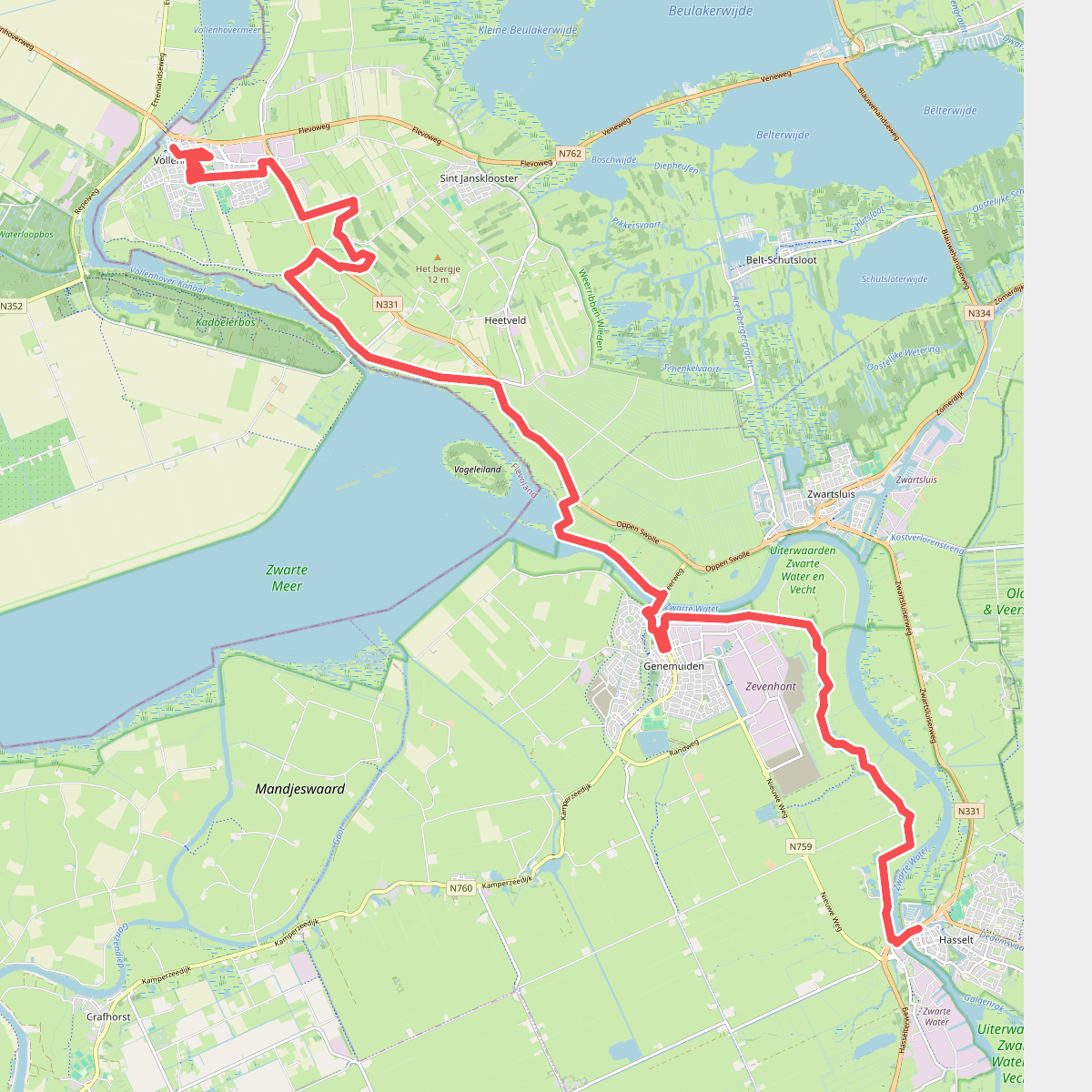 Hasselt - Vollenhove · Overijssels Havezatenpad etappe 13