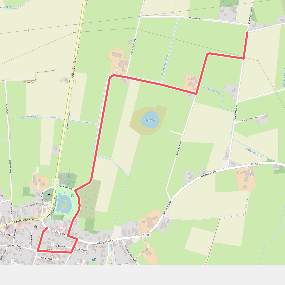 Weg Frauenmeer Timmel
