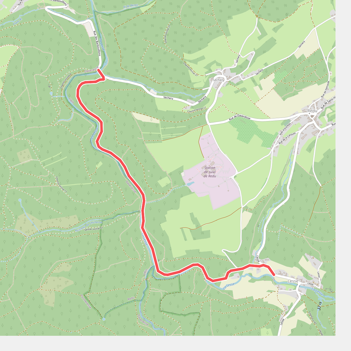 GR 17 Lesse Variante crue Lesse-Daverdisse