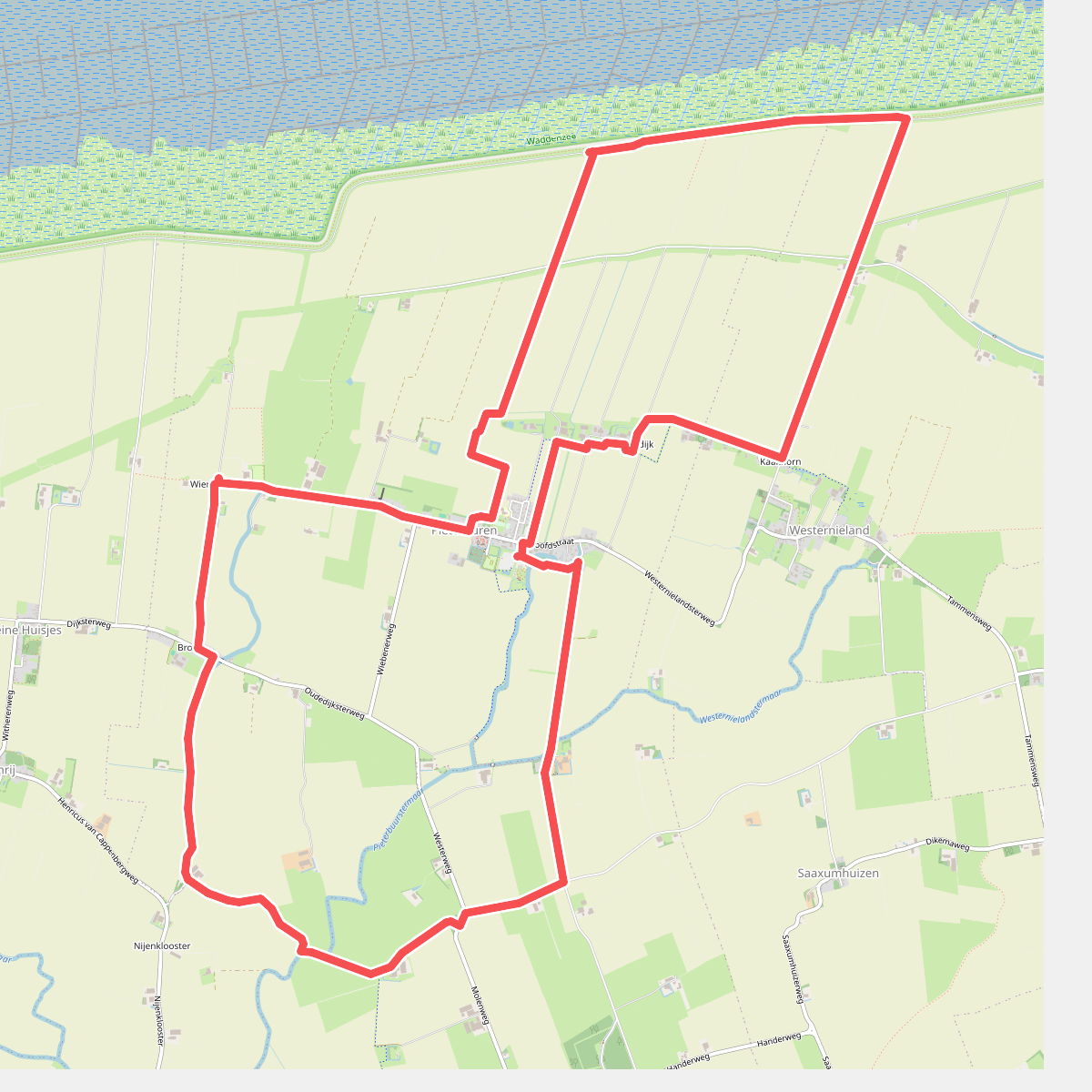 Eindeloze ruimte voor en achter de Waddenzeedijk