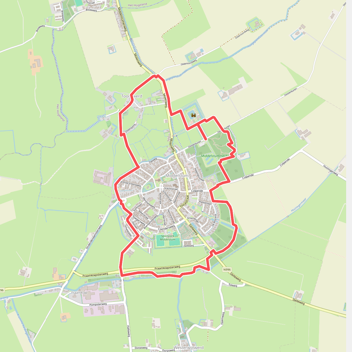 Ommetje Middelstum rond