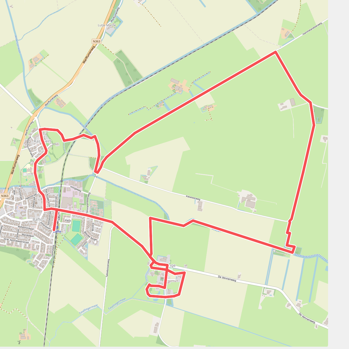 Spoorwandelen Baflo
