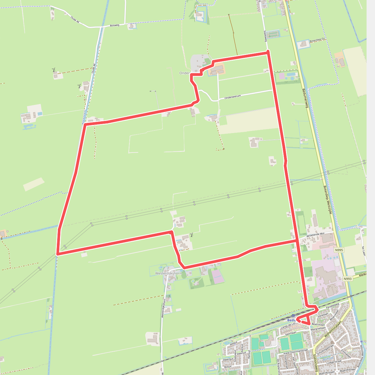 Spoorwandelen Bedum