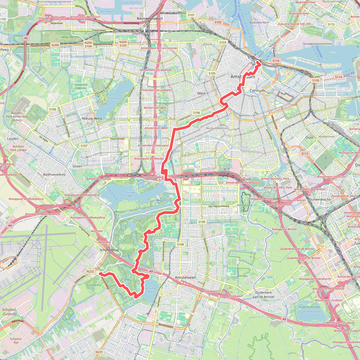 Amsterdam Centraal Station - Amsterdamse Bos · Pelgrimspad etappe 1