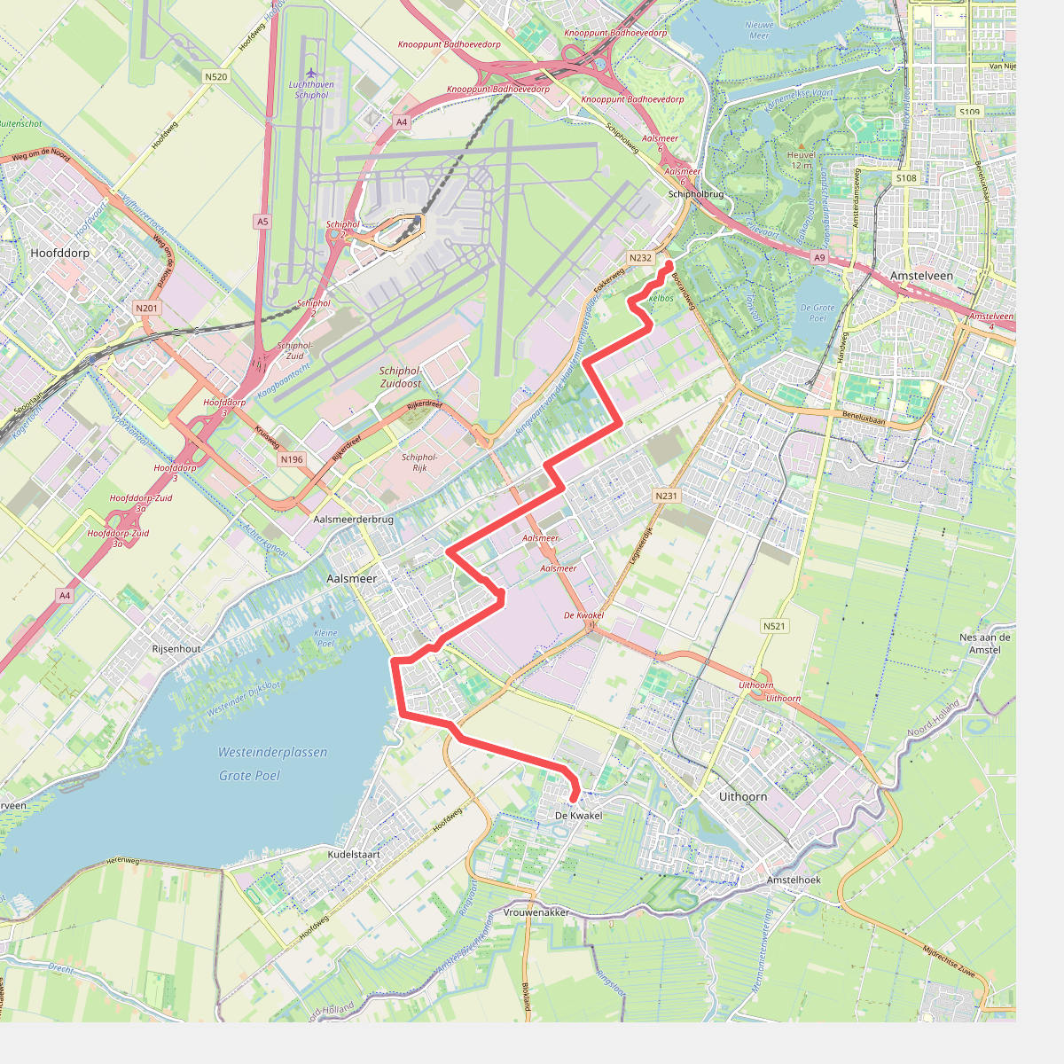 Amsterdamse Bos - De Kwakel · Pelgrimspad etappe 2