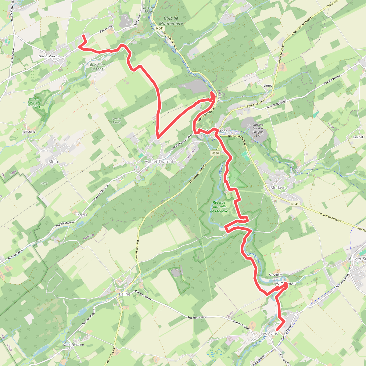 GR 576 Liaison Les Avins - Grand Marchin