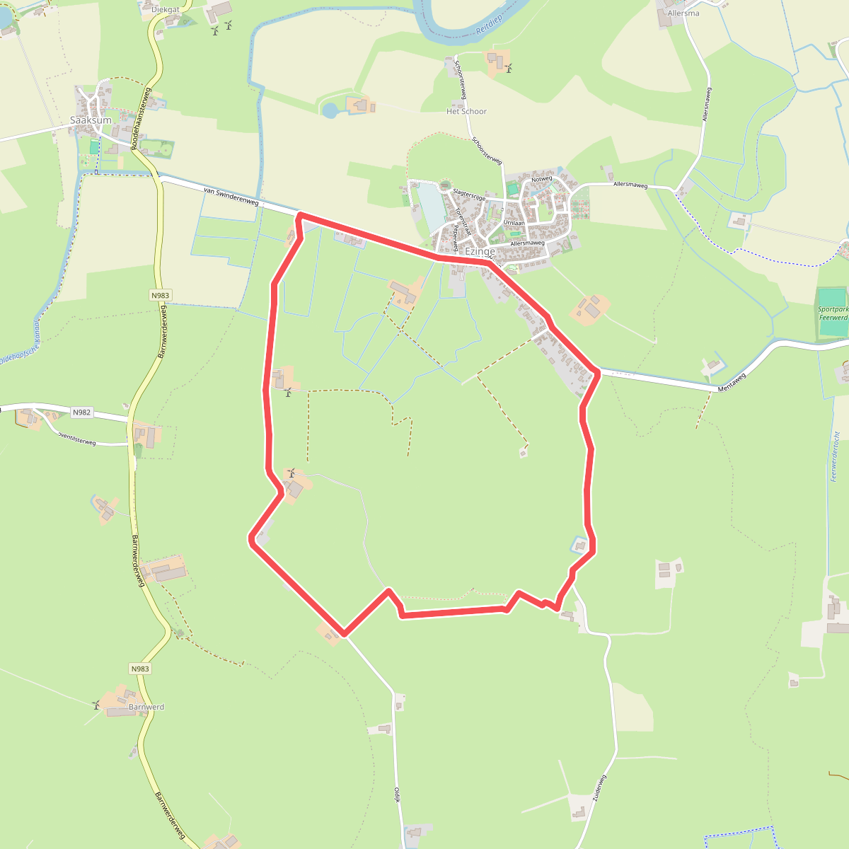 Ommetje Ezinge (Bouwerderpad)