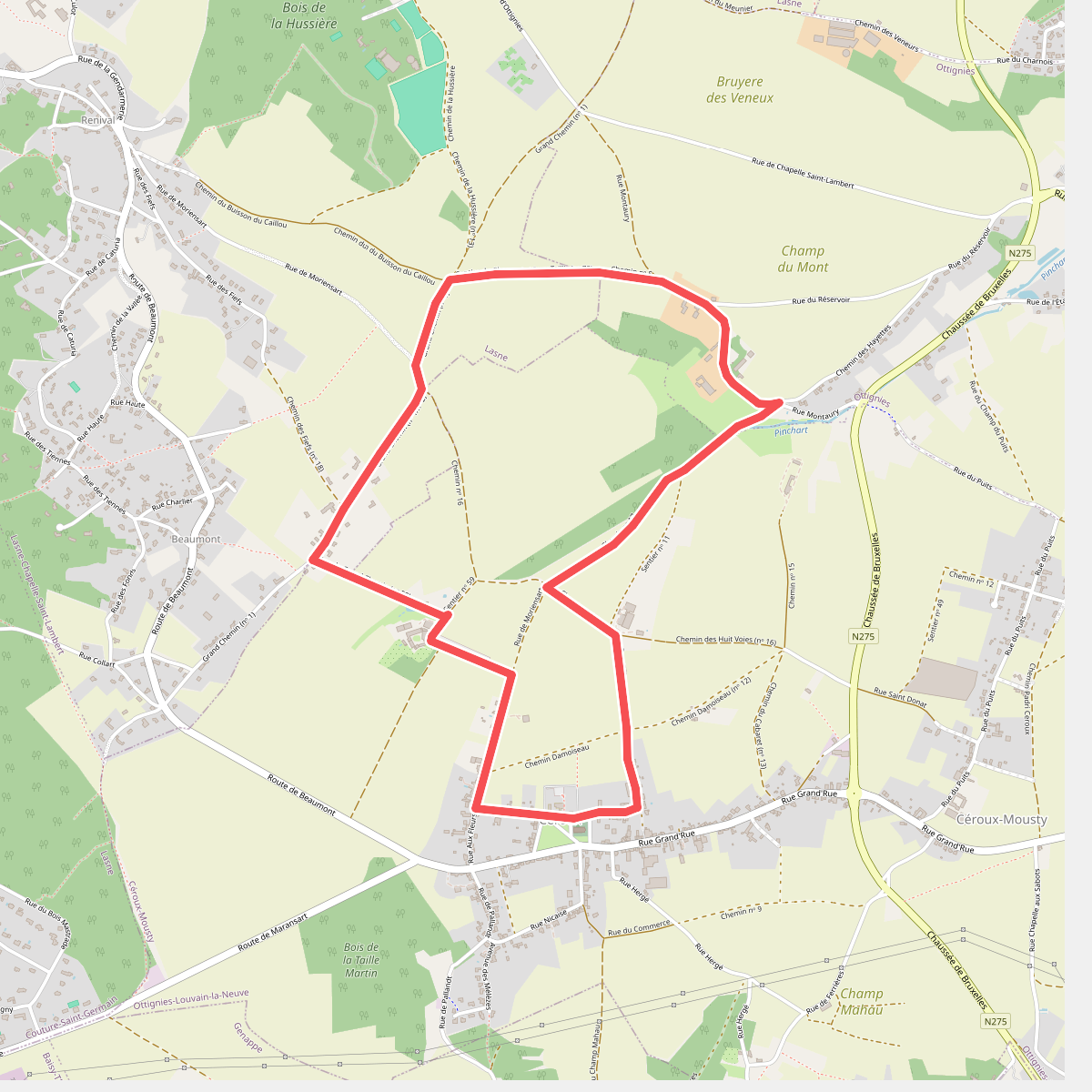 Promenade à Ottignies-Louvain-la-Neuve nᵒ 1 : Céroux